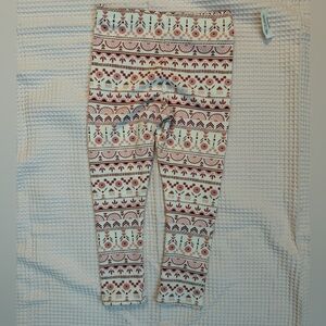 Red and White Patterned Leggings